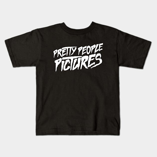 White Logo Kids T-Shirt by prettypeoplepictures